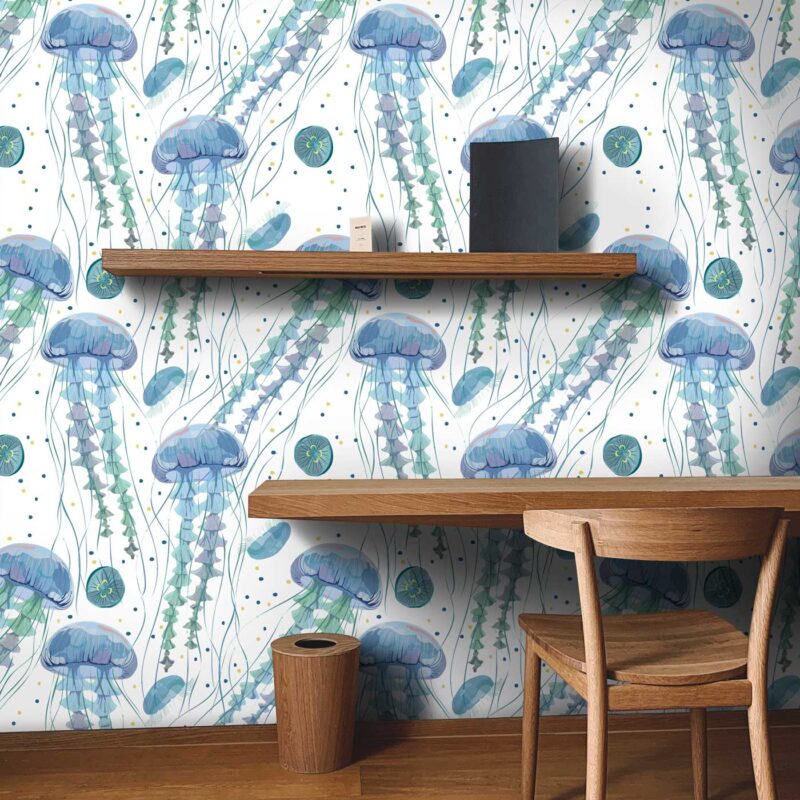 blue jellyfish wallpaper 2