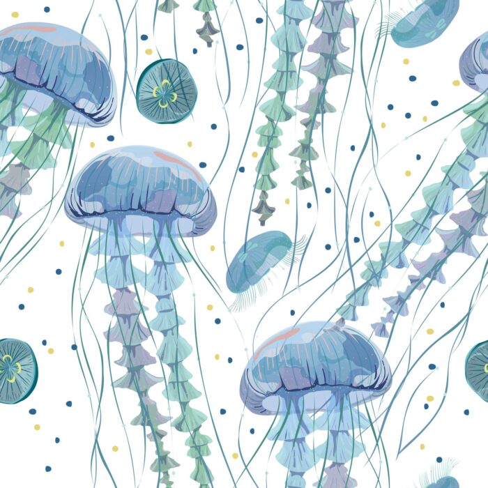 blue jellyfish wallpaper