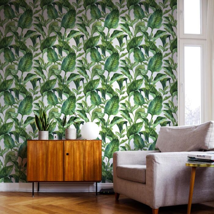 exotic greenery wallpaper