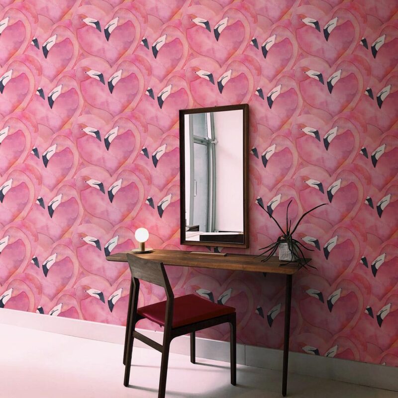 flamingo love wallpaper