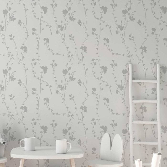 gray flowers wallpaper