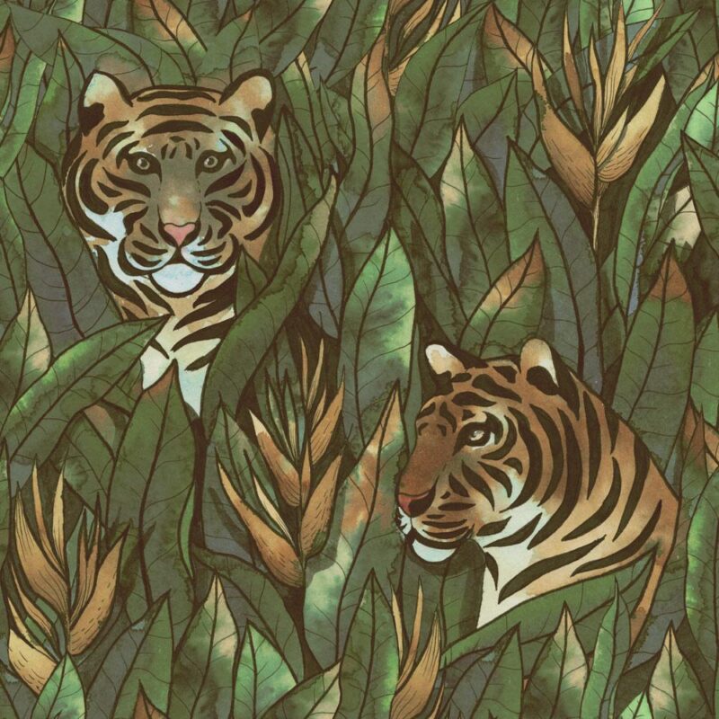 hidden tiger wallpaper