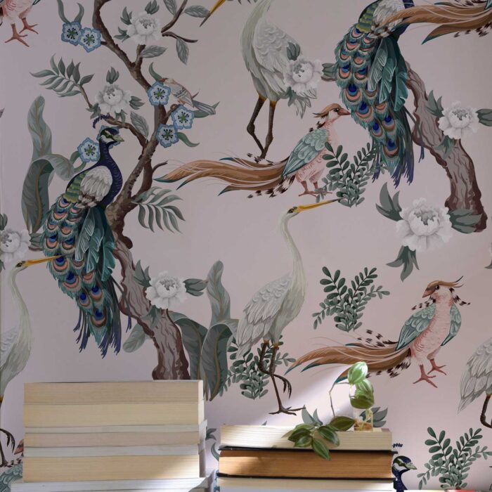 light elegant birds wallpaper 4