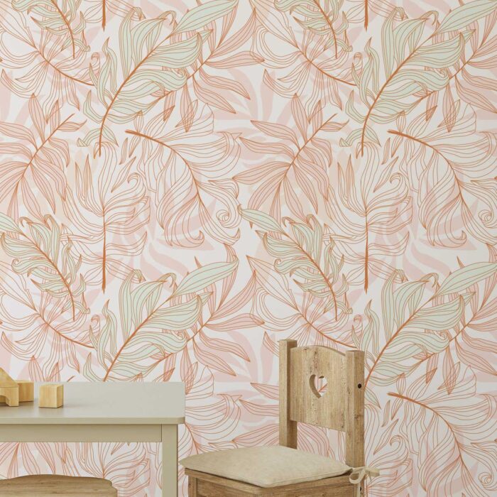 pink leaves wallpaper 3