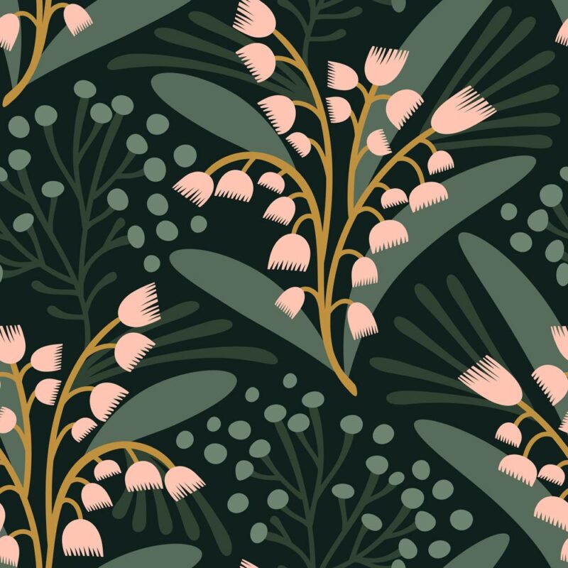 pink lily of the valley wallpaper