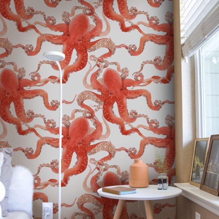 red octopus wallpaper 3