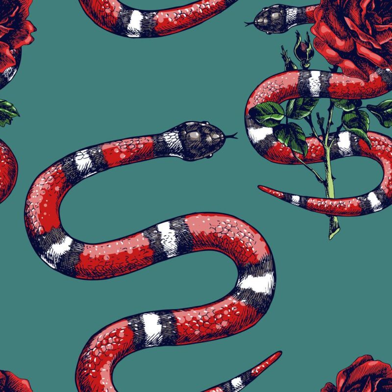 royal striped snake wallpaper
