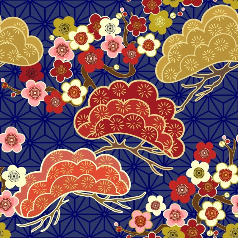 japanese floral wallpaper