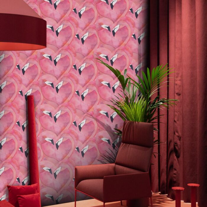 flamingo love wallpaper 3
