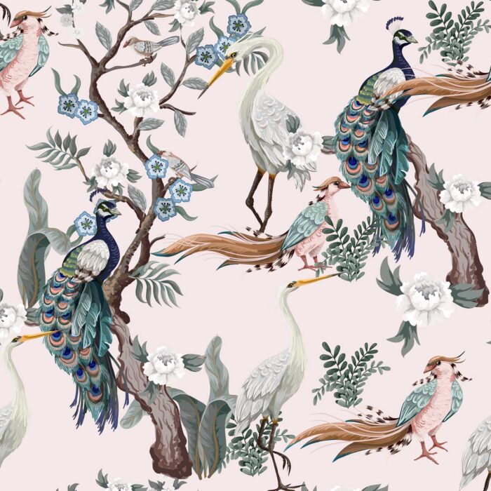 light elegant birds wallpaper