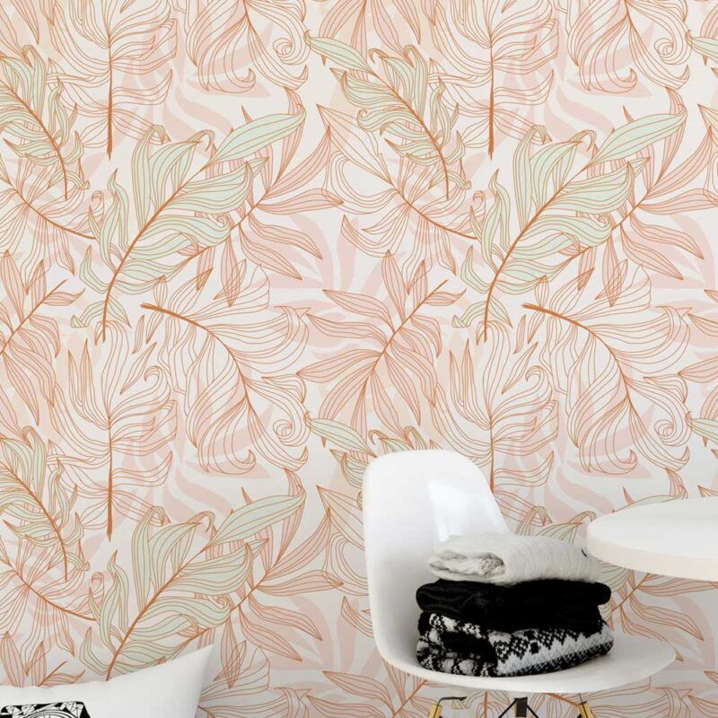 pink leaves wallpaper