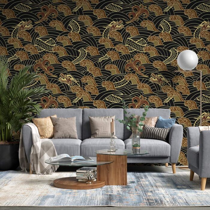 wavy patterns wallpaper